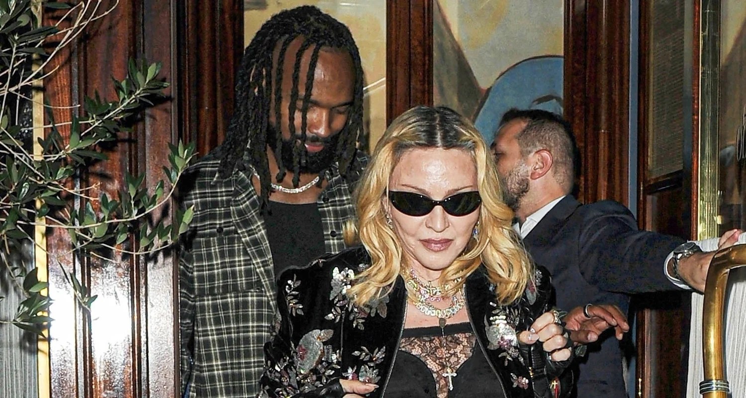 Madonna & Boyfriend Akeem Morris Rock Lace & Leather for Dinner Date in London