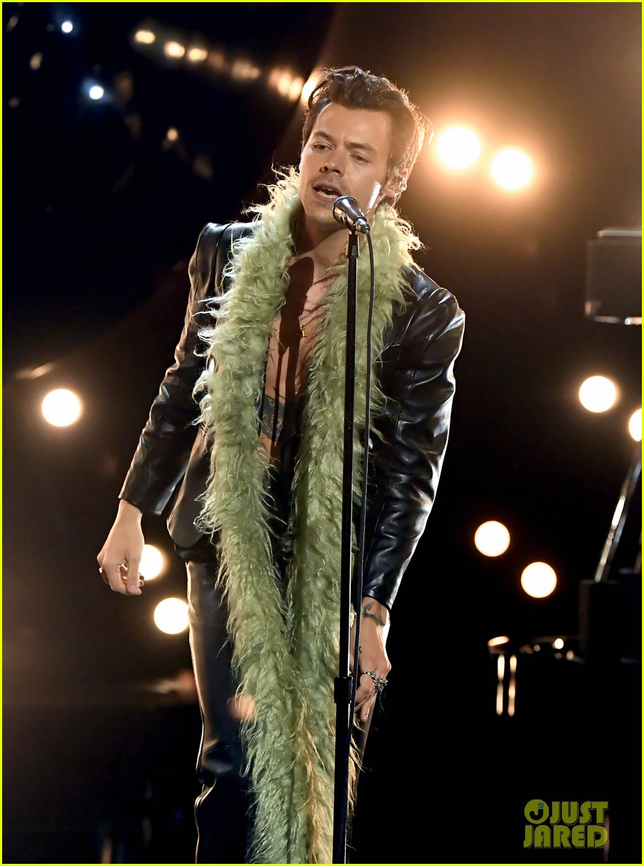 Full Sized Photo of harry styles performs at grammys 2021 05 Photo