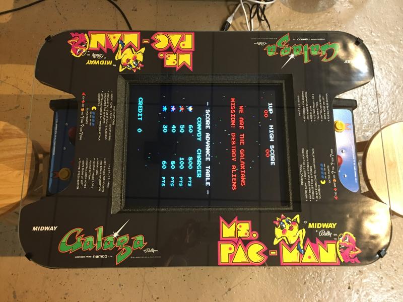 60 in 1 Cocktail Table Arcade Game with Stools