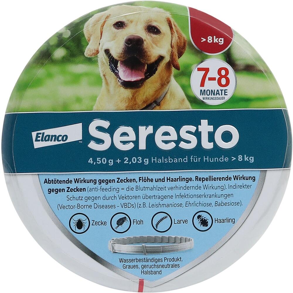 Seresto 4.50g + 2.03g Halsband Für Hunde Ab 8kg von Elanco Deutschland GmbH Apotheke Brome Brome