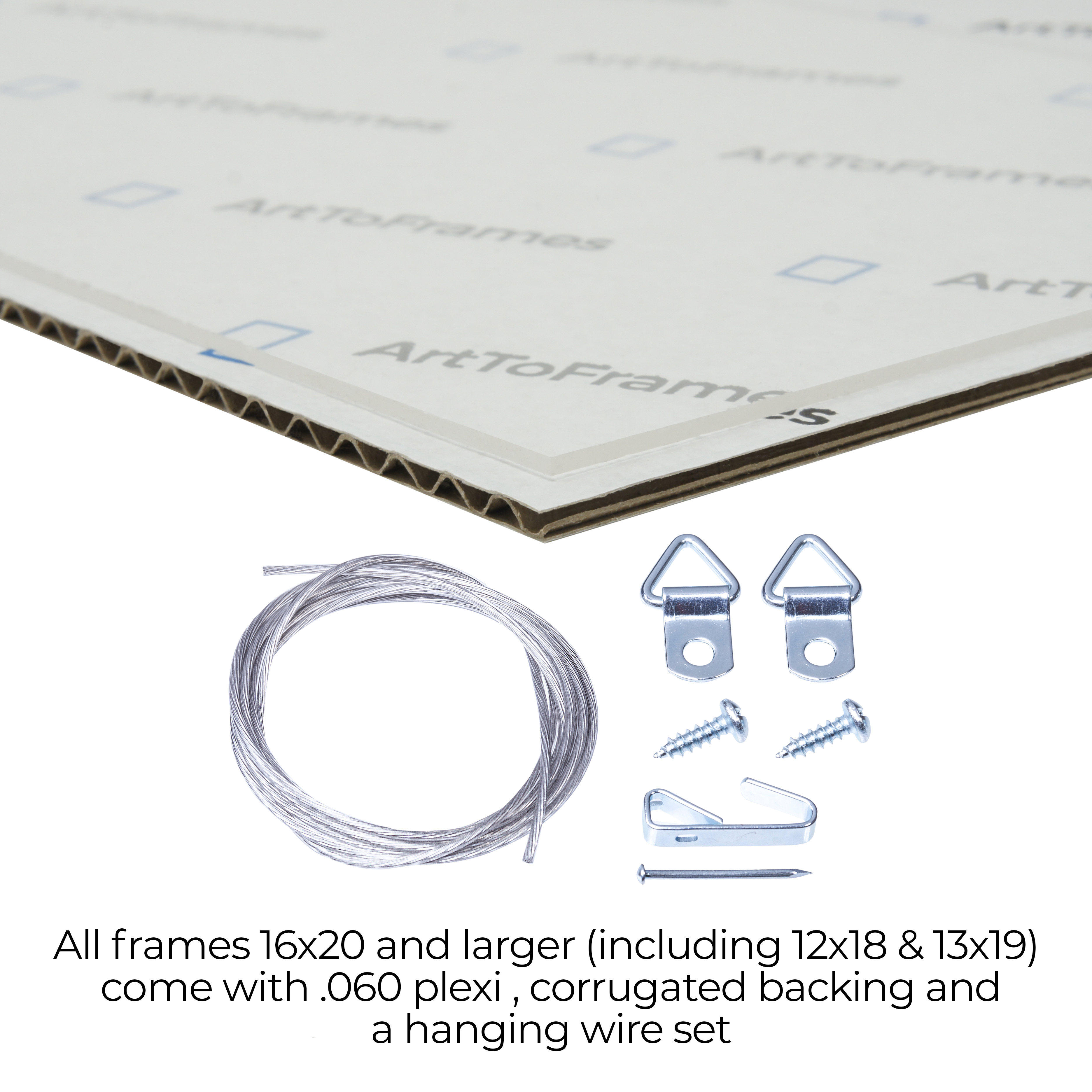 ArtToFrames Matted 22x28 Black Picture Frame with 2" Double Mat, 18x24