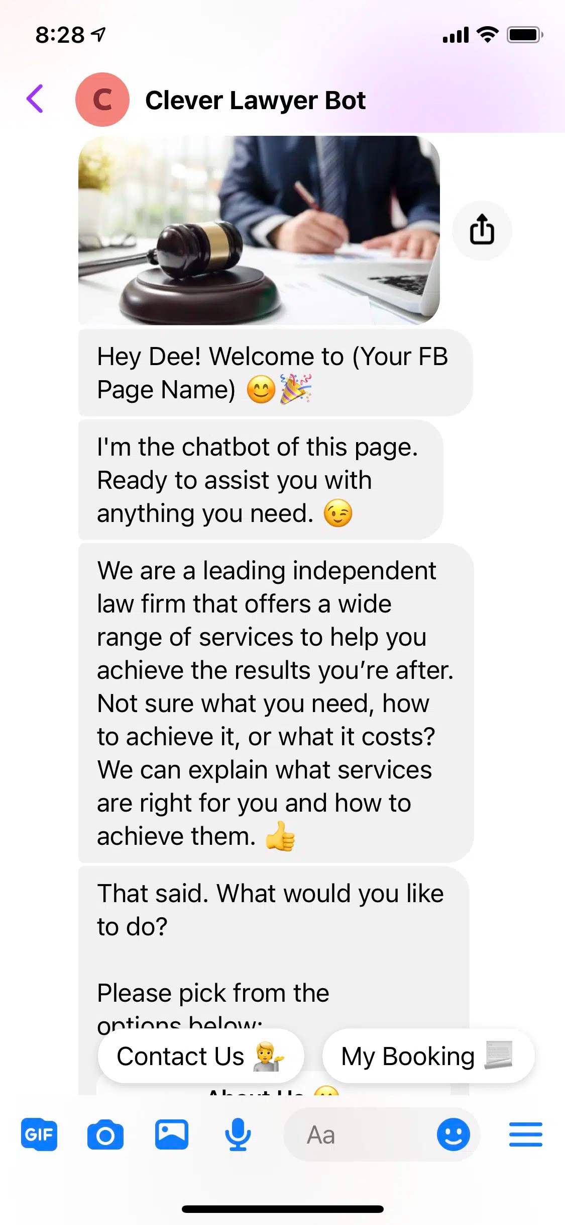 Lawyer Chatbot Template Clepher