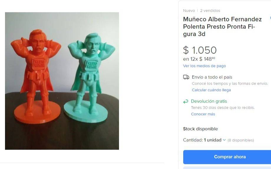 Alberto Fernández Es Ahora El "Capitán Polenta": Mirá El Muñeco Que Se Vende En Mercado Libre - Política Y Economía
