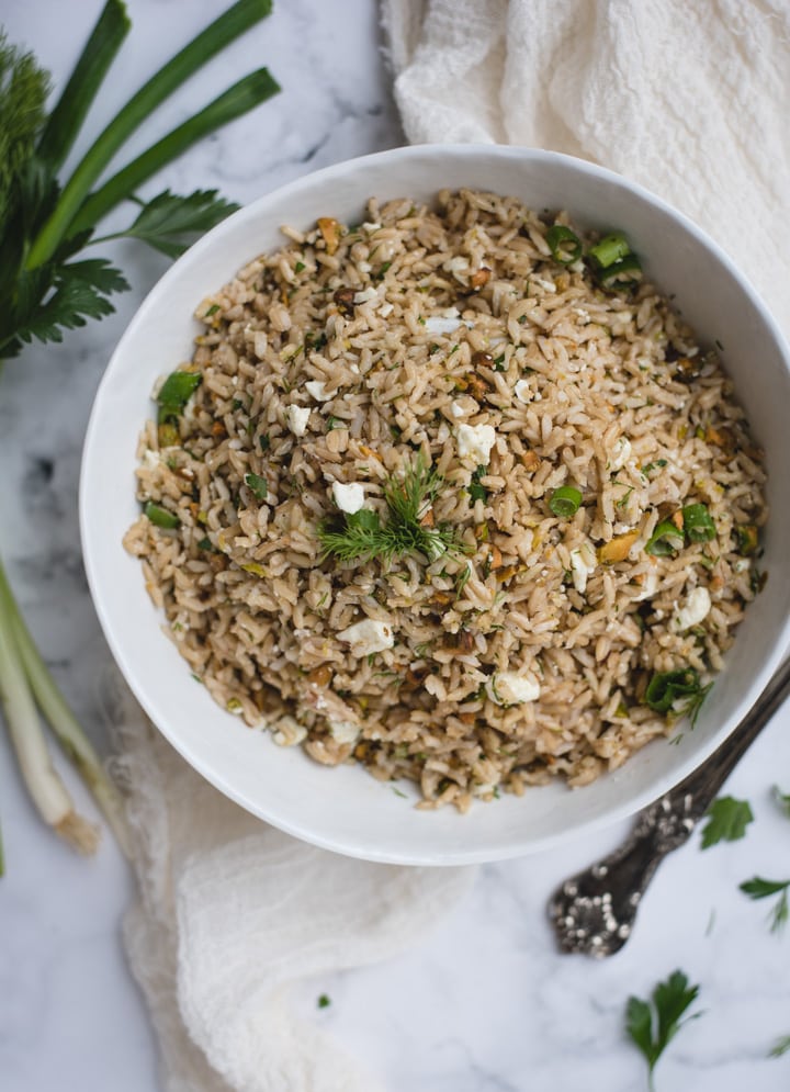 Lemon Brown Rice Feasting not Fasting Easy Healthy Side Dish Recipe