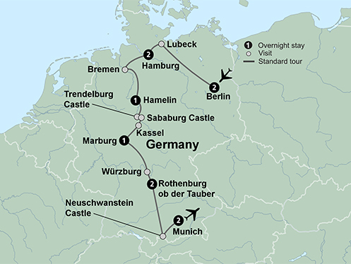 Fairy Tale Road Germany Map Romantic Road & Fairy Tale Road