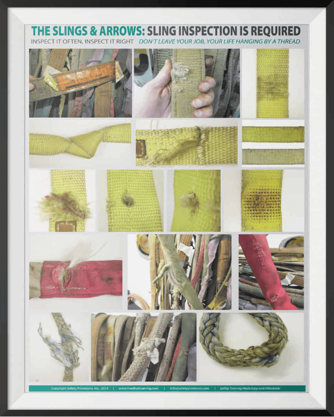 Rigging Safety Poster Sling Inspection Hard Hat Training My XXX Hot Girl