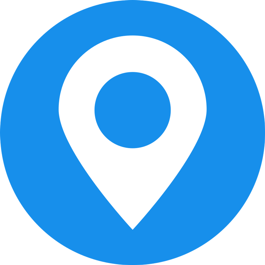Address, blue, circle, location, map, marker icon Download on Iconfinder