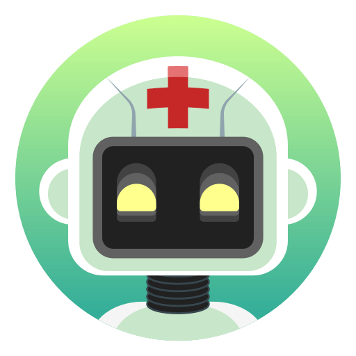 Android, app icon, bot, doctor, health, medical, robot icon
