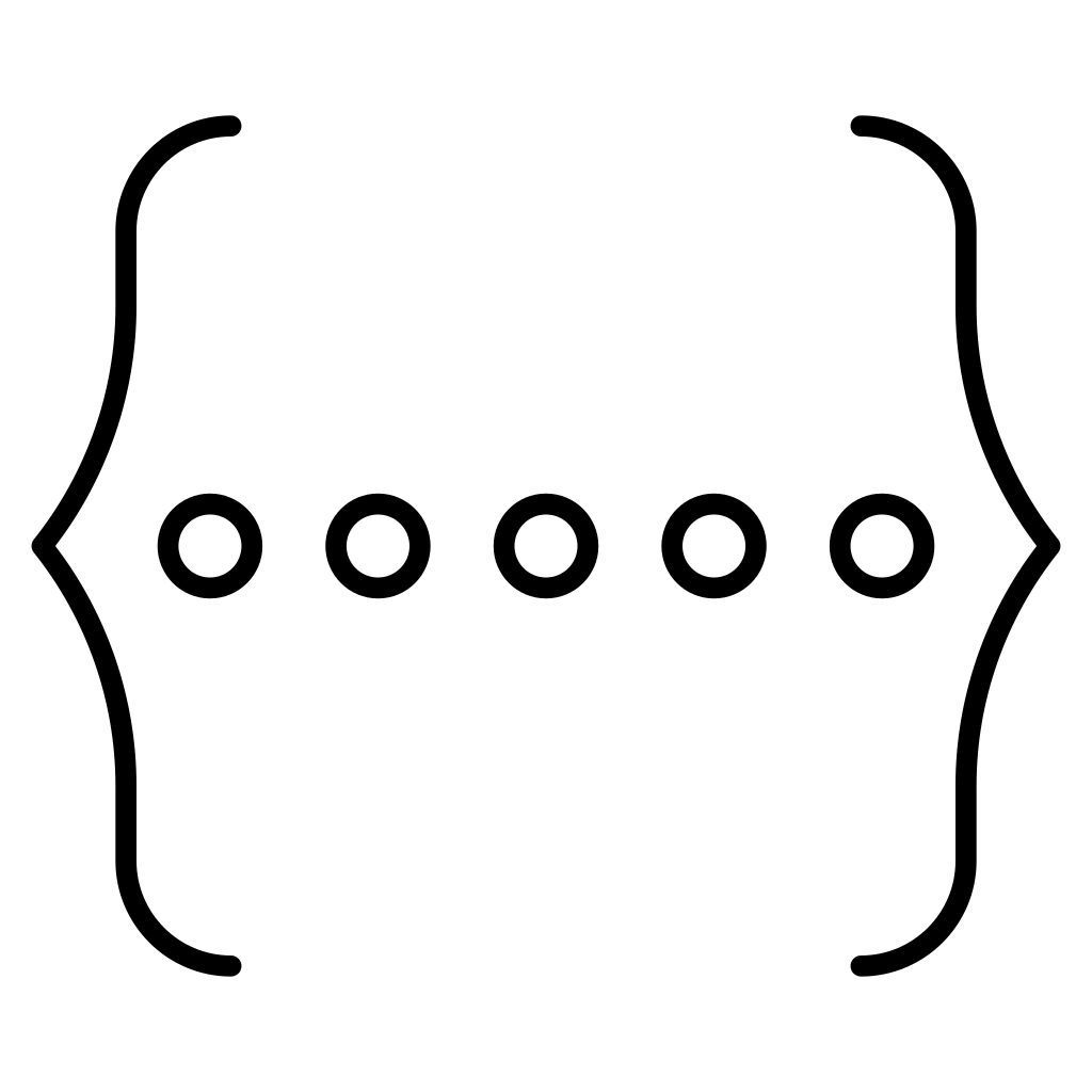 Bracket, dots, namespace, point icon Download on Iconfinder