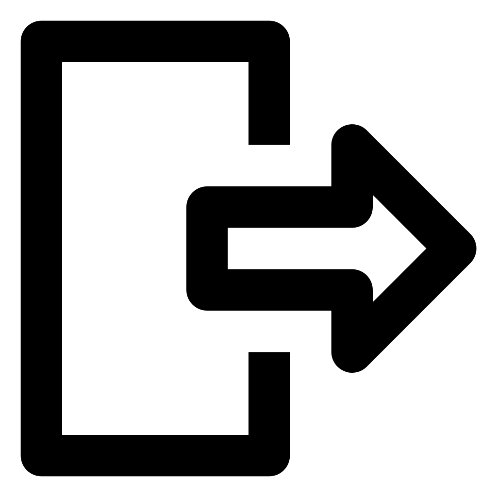 Account, entrance, exit, logging out, logout, out, sign out icon