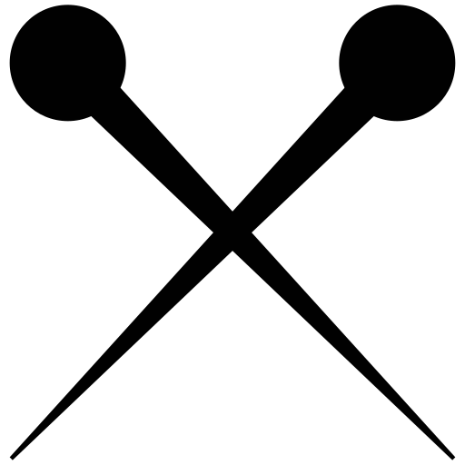 Handcraft, knitting needles, knitting tool, knitwear, needles pair icon