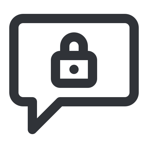 Bubble, chat, communication, conversation, lock, locked, message icon