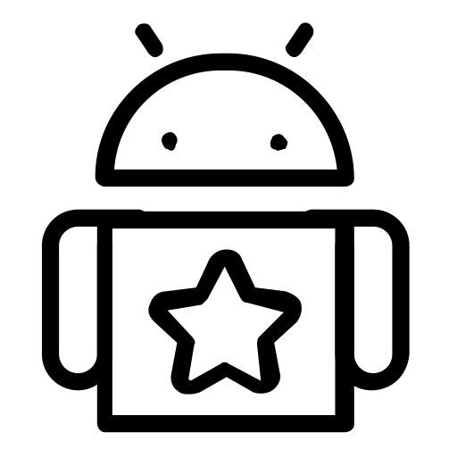 Android, bookmark, interface, star icon