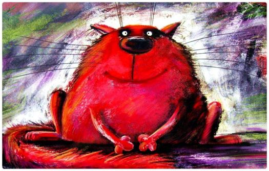 Solve Fat Red Cartoon Cat jigsaw puzzle online with 187 pieces