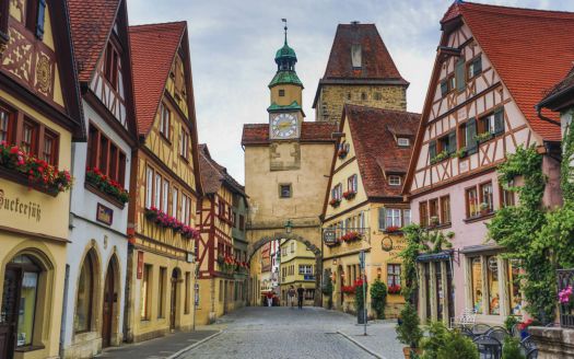 Solve Houses in Rothenburg ob der Tauber, Franconia region of Bavaria