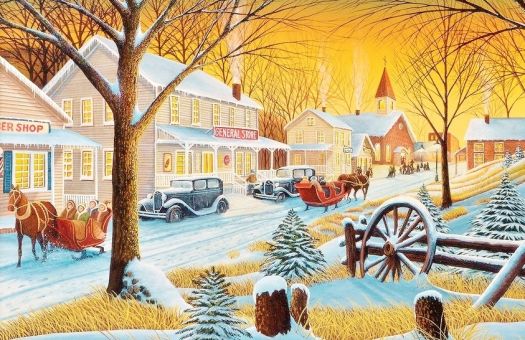Solve Winter in Days Gone By jigsaw puzzle online with 96 pieces