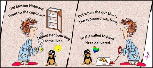 Solve Old Mother Hubbard jigsaw puzzle online with 10 pieces