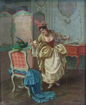 Solve Auguste Felix Bauer painting jigsaw puzzle online with 120 pieces