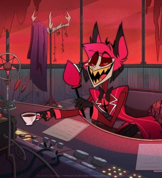 Solve Alestor Hazbin Hotel jigsaw puzzle online with 110 pieces