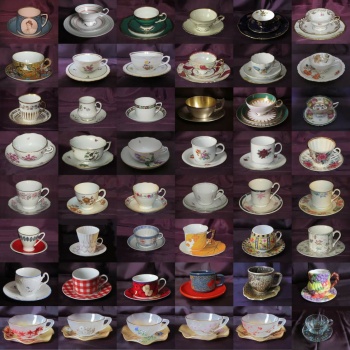 Solve 48 Cups jigsaw puzzle online with 49 pieces