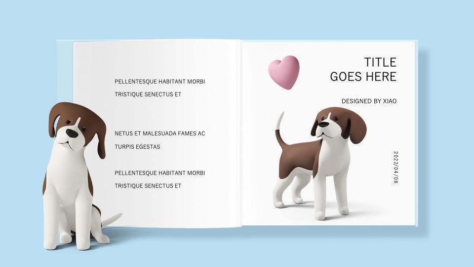 Cute 3D Notebook PowerPoint template Free Download Just Free Slide