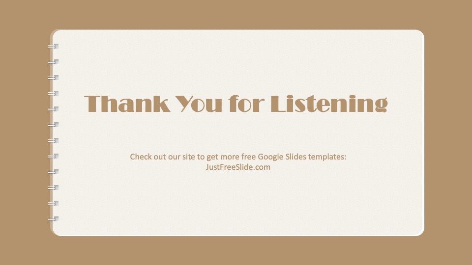 Free Spiral Notebook Google Slides Template , PPT, Keynote