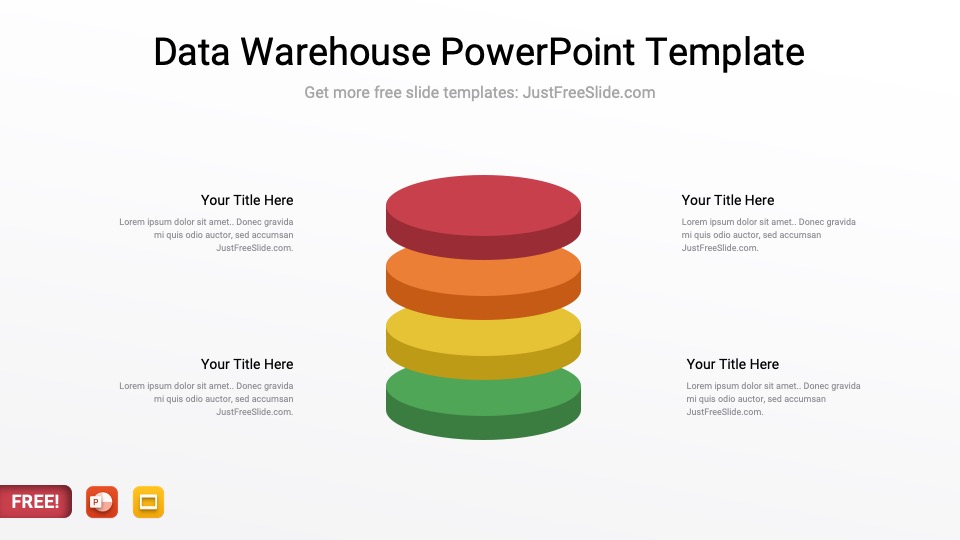 Data Warehouse Infographic PowerPoint Template Just Free Slide