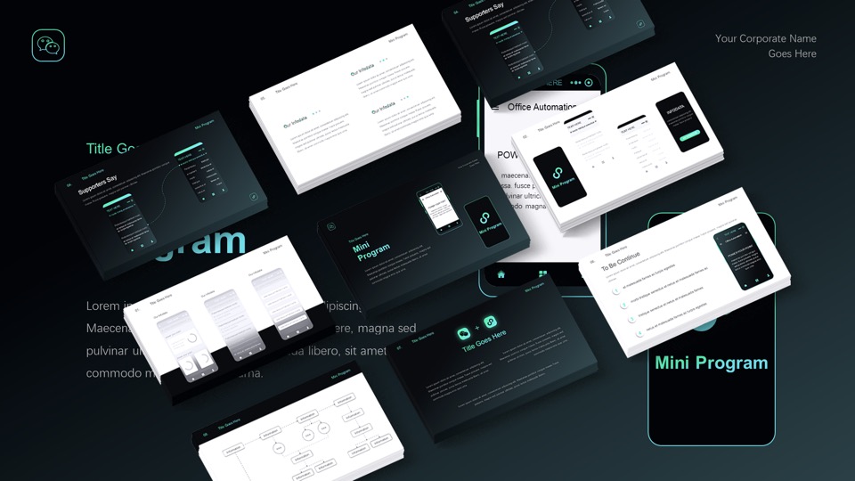 Mini Program & Mobile APP PowerPoint Template Just Free Slide