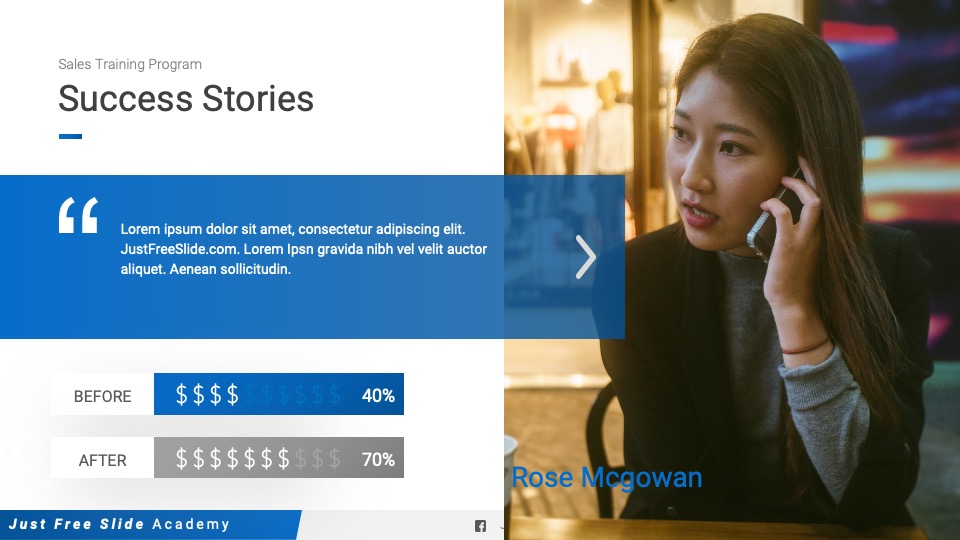 Free Sales Training PowerPoint Template (27 Slides) Just Free Slide