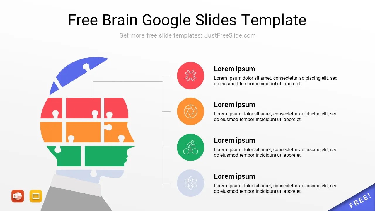 Free Brain Google Slides Template (11 Pages) Just Free Slide