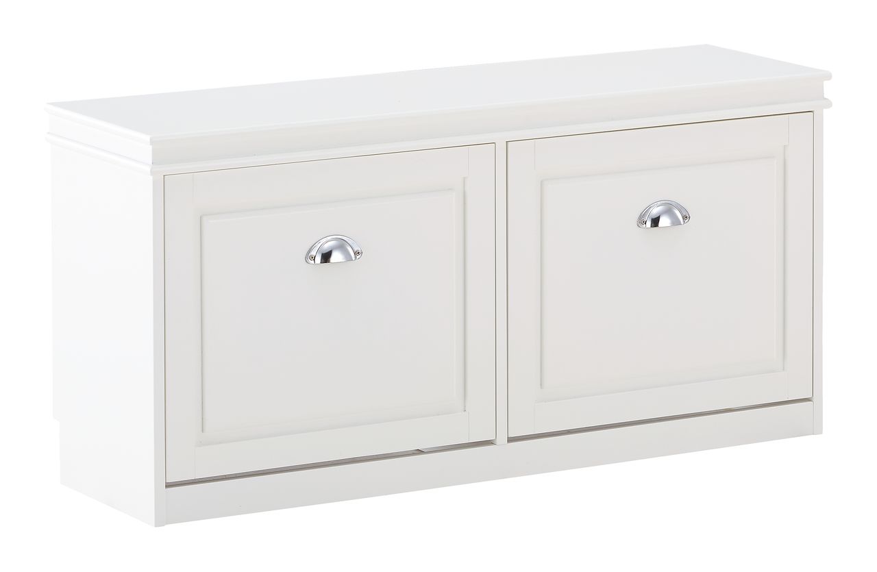 Zapatero/banco JERUP 2 compartimentos blanco JYSK