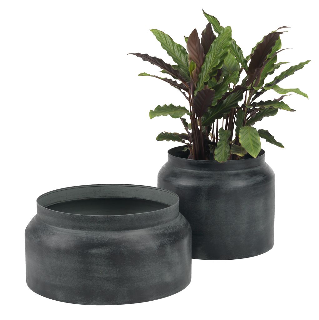 Garden planter STORLOM 2 pieces grey JYSK