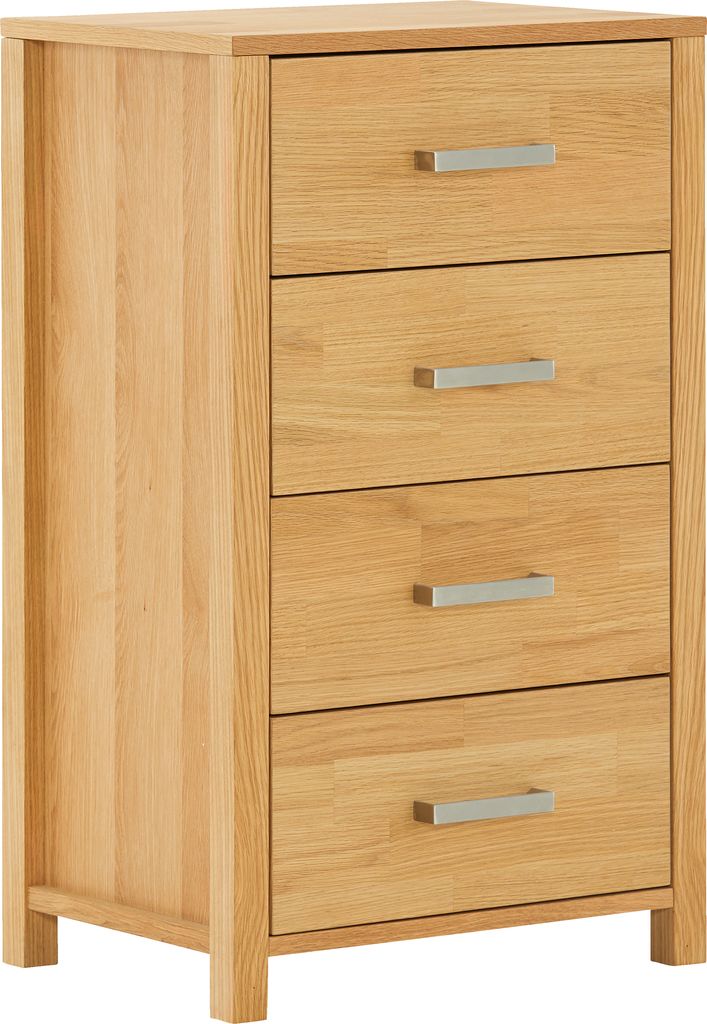 Kommode HUGGET 4 Schubladen schmal eiche JYSK