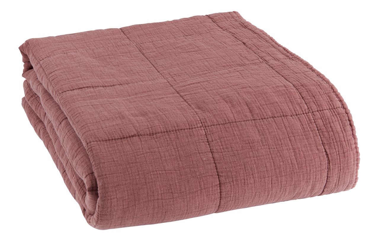 Quilted blanket VALMUE 130x180 plum JYSK