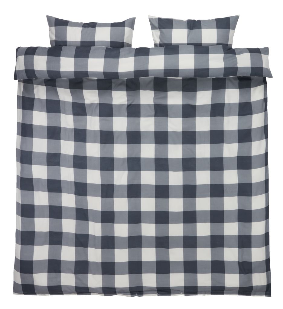 Flannel duvet cover set SCOTTI 240x220 grey/white JYSK