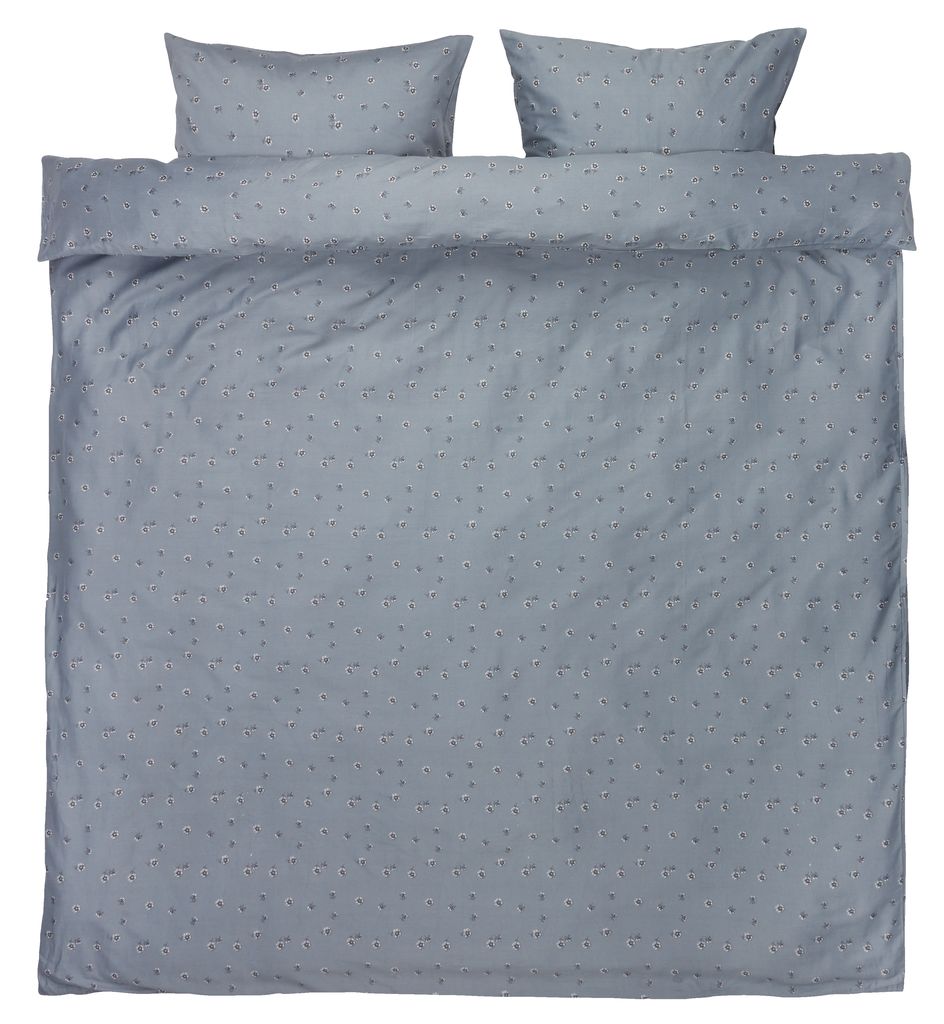 Duvet cover set GERD Sateen Double dusty blue JYSK