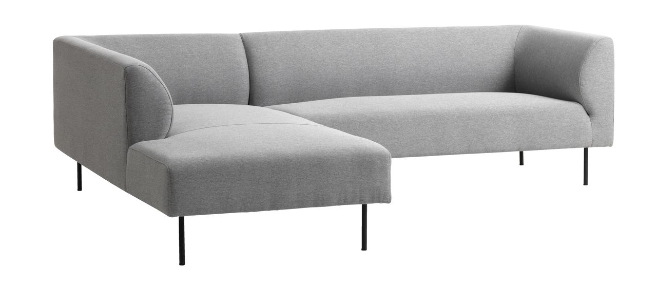 Sofa KARE chaiselong venstrevendt lysegrå JYSK