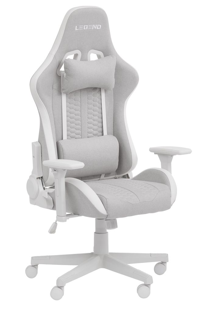 Gaming chair NIBE white/beige fabric JYSK