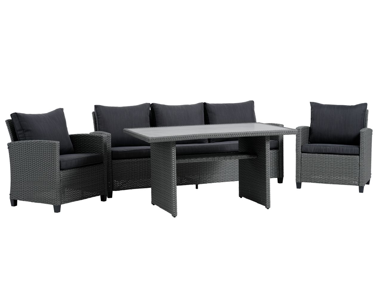 Set muebles jardín THISE 5 plazas gris JYSK