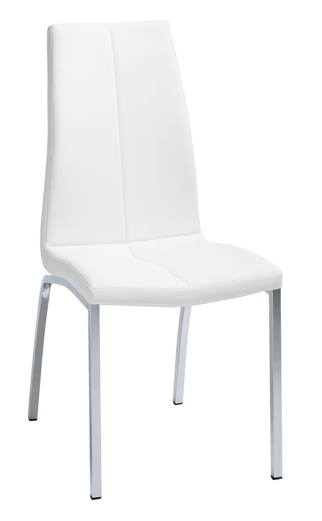 Dining chair HAVNDAL white faux leather/chrome JYSK