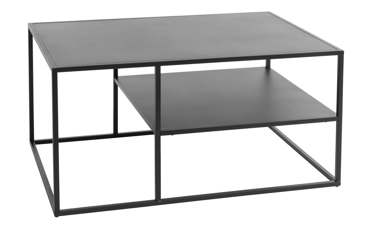 Coffee table VIRUM 60x90 w/shelf black JYSK