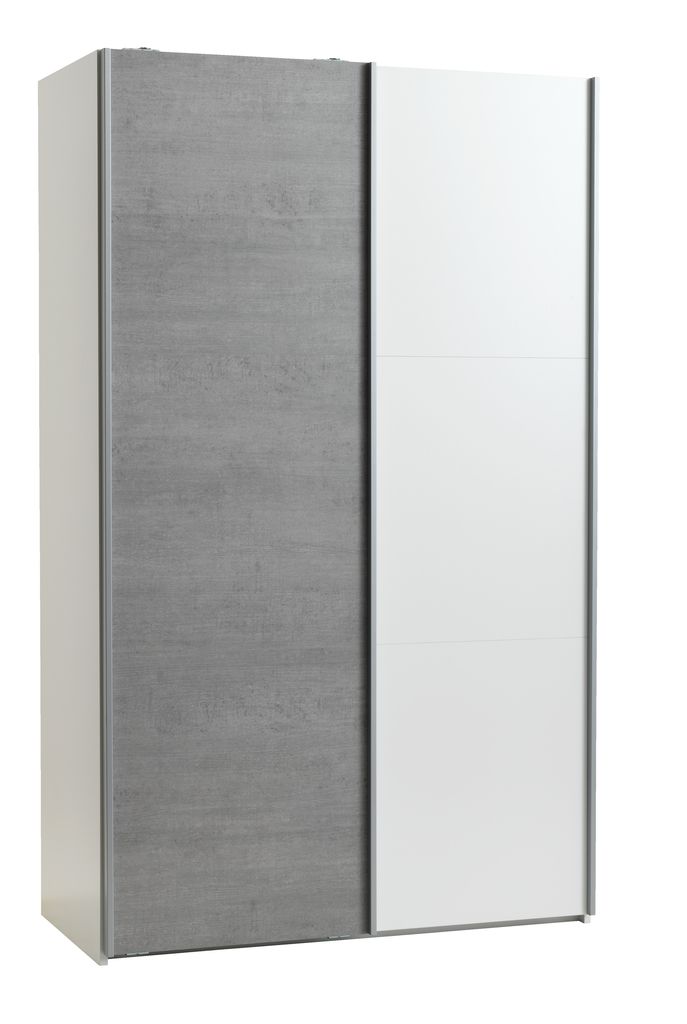 Garderobe TARP 120x201 béton/blanc JYSK