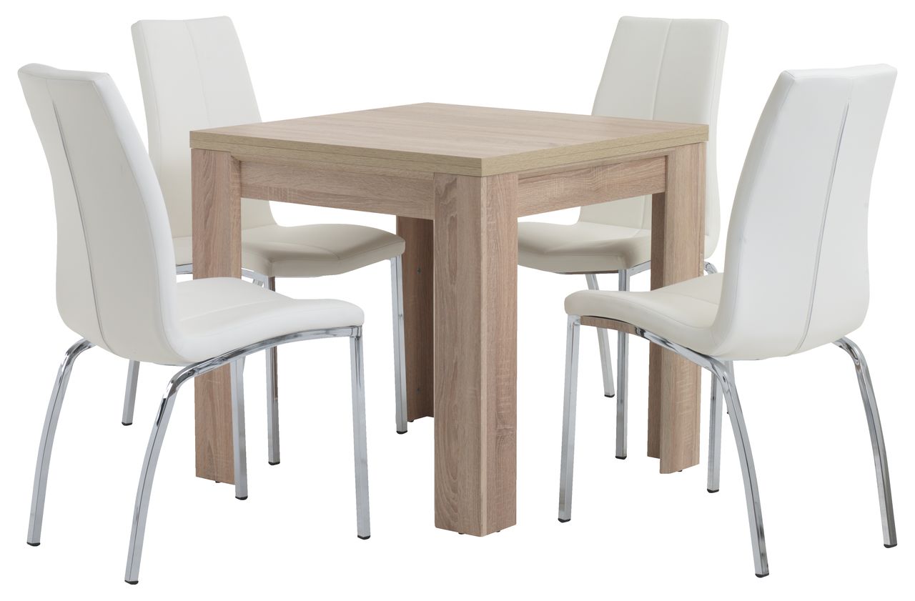 Jysk Kudde 80X80 HALLUND 80x80/L160 eik + 4 HAVNDAL wit JYSK