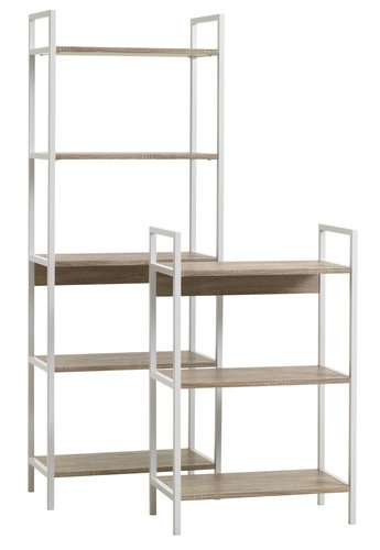 jysk hyllor förvaring Hyllenhet Tistrup 5 Hyllor Vit/Ek | Jysk