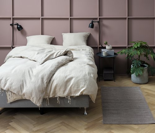 linnelakan jysk Påslakanset Linea Linne 150X210 Natur | Jysk
