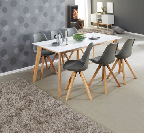 Esstisch BLOKHUS 70x120 weiß JYSK