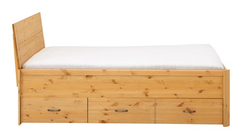 Bettgestell LYNGBY 180x200 gebeizt JYSK