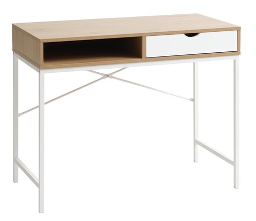 Jysk Radni Stol Desk Trappedal 48X95 Oak/White | Jysk