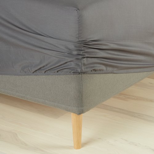 Fitted sheet FRIDA King grey JYSK