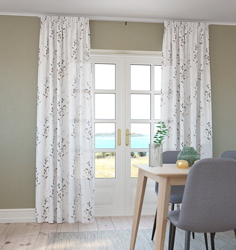 jysk gardinkappor Gardin Kinn 1X140X300 Blomma | Jysk